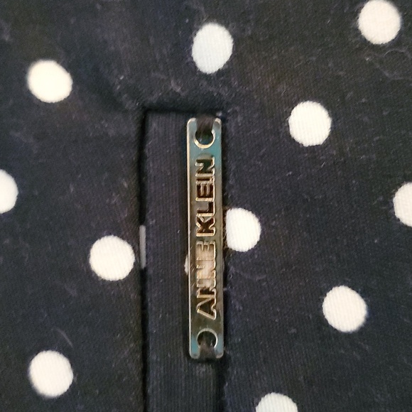 🚫 Anne Klein Woman's Shorts Navy blue white polka dots Size 8 - Picture 5 of 5